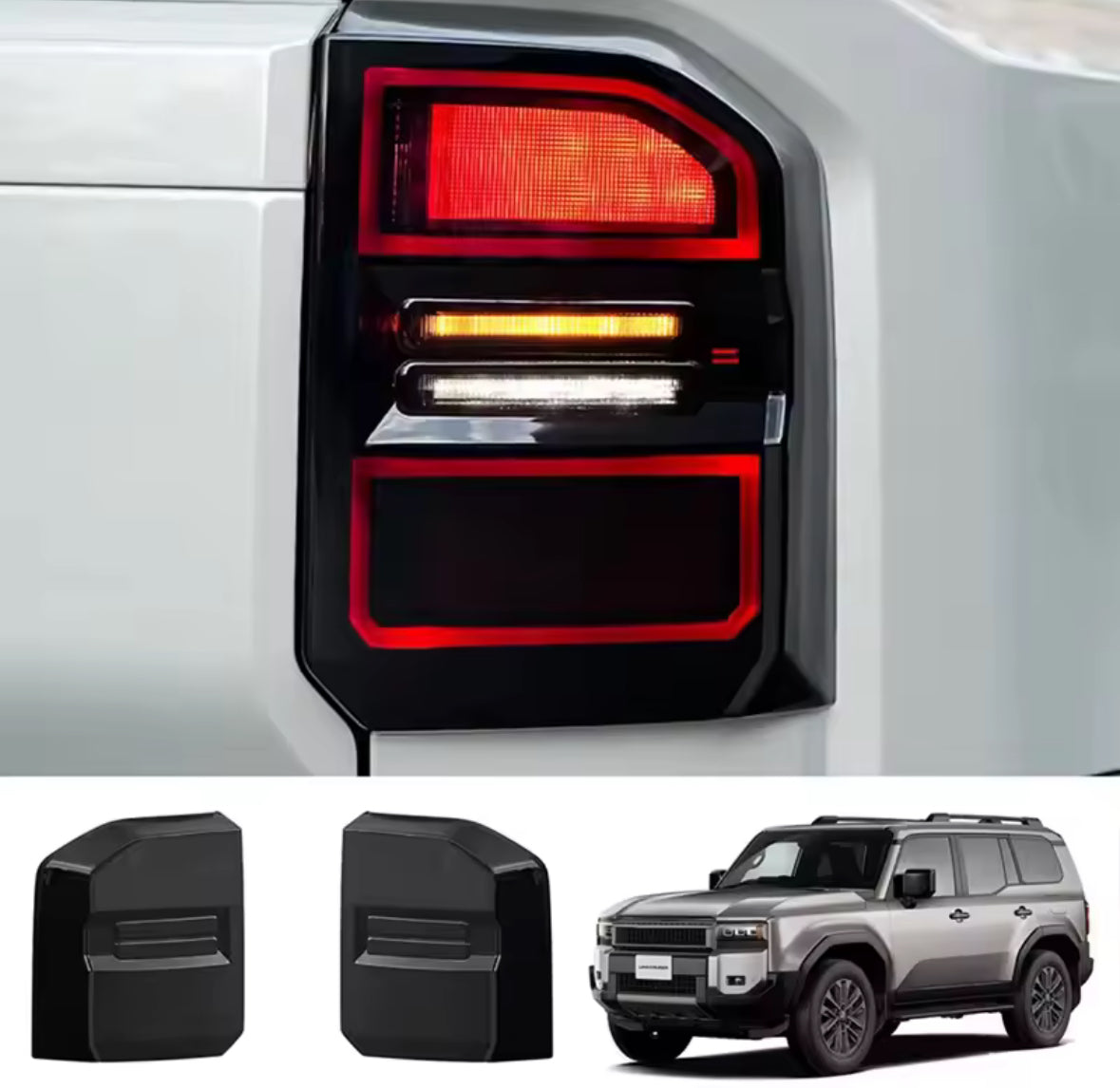 Prado 250 - Smoked Tailight Overlay