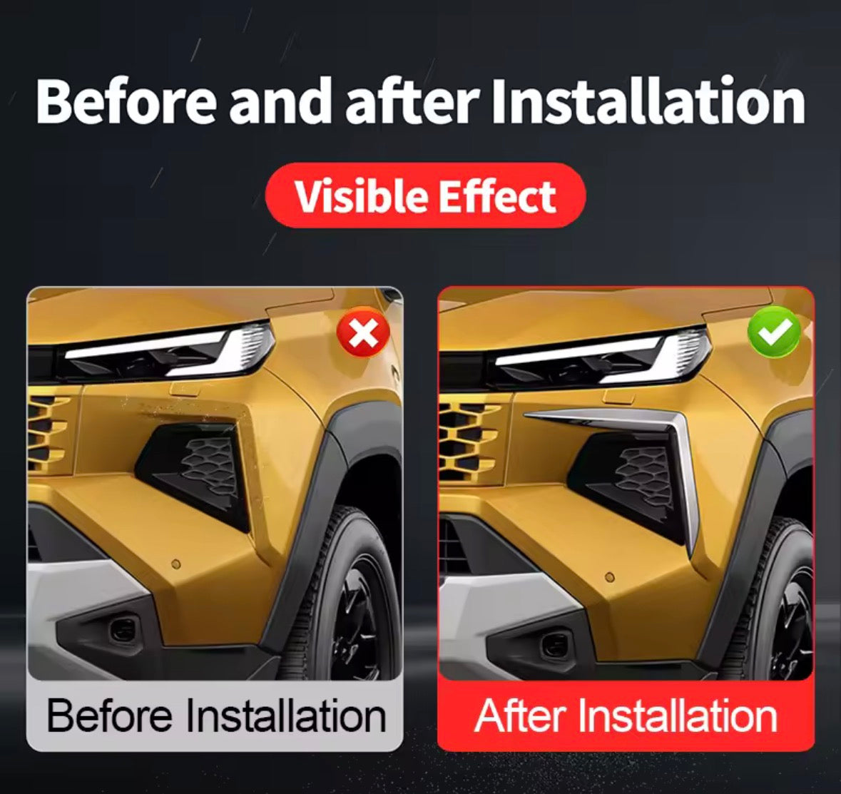 Hilux N90 Fog Light Upper Trims