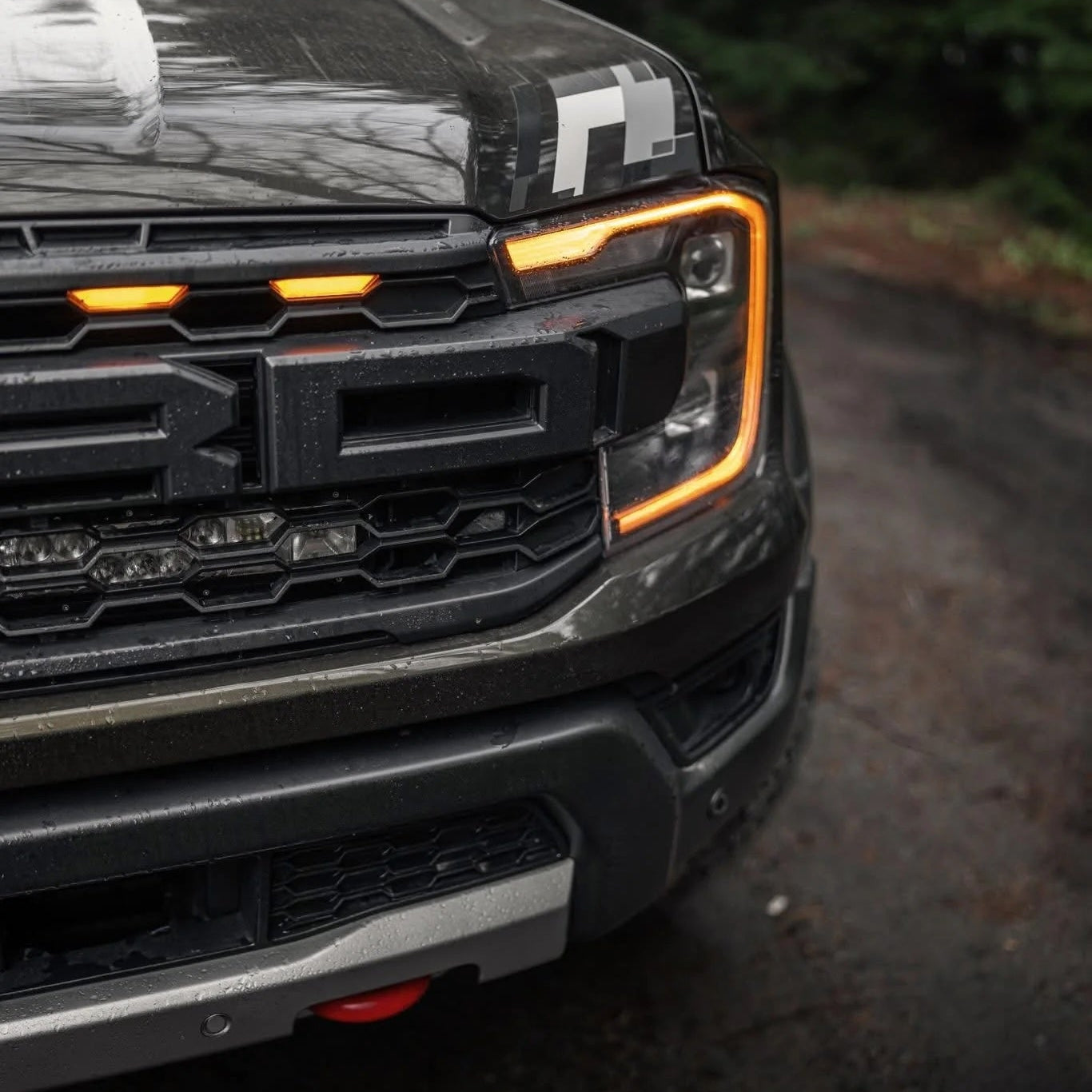 LAVA AMBER DAYTIME RUNNING LIGHT DRL LED MODULE FOR FORD RANGER INC. RAPTOR (2022-PRESENT) MATRIX HEADLIGHT ONLY