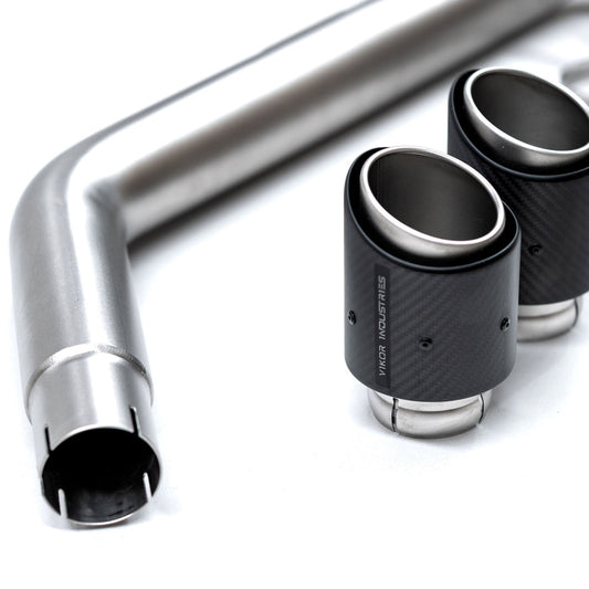 NEXT-GEN RANGER RAPTOR AXLE BACK EXHAUST (SANDBLASTED STAINLESS STEEL) - VIKOR INDUSTRIES