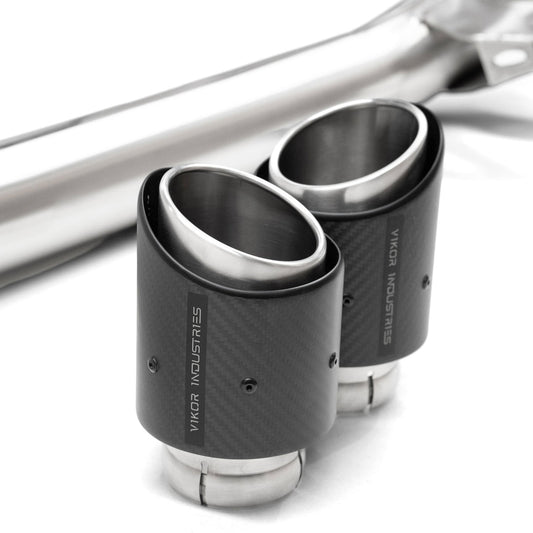 NEXT-GEN RANGER RAPTOR AXLE BACK EXHAUST (BRUSHED STAINLESS STEEL) - VIKOR INDUSTRIES